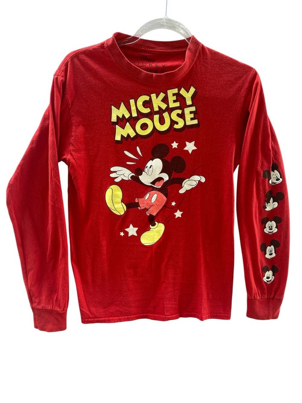 Disney Red Mickey Mouse Graphic Long Sleeve Tee, collectible